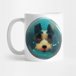 Cute dog in a bubble Mug